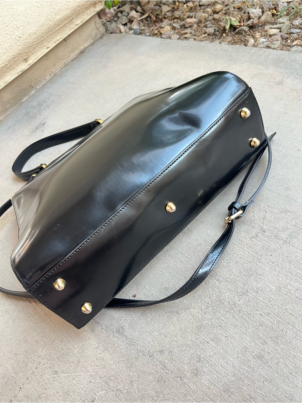 A. Bellucci black leather handbag - Picture 3 of 8